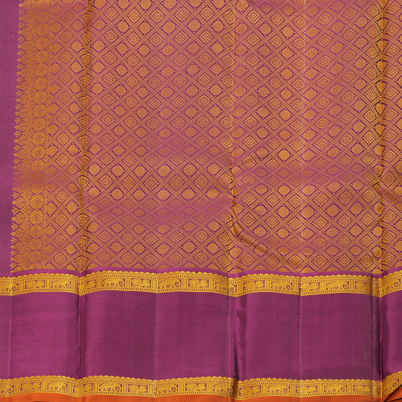 Hayagrivas Handloom Bottle Green Kanjivaram Silk Saree with Purple Border KBE2079A5-1