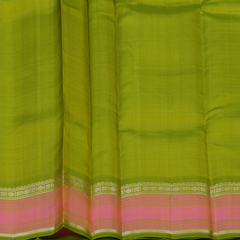 Hayagrivas Handloom Pale Yellow Kanjivaram Silk Saree KBE2081A2-3