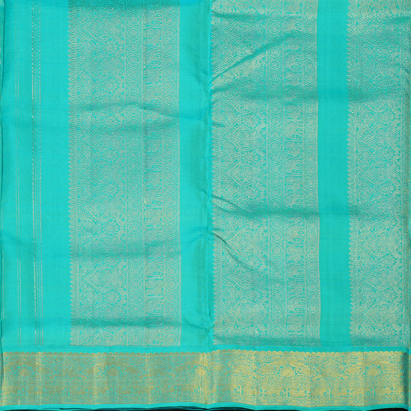 Hayagrivas Handloom Brinjal Purple Ten Yards Silk Saree KBE2085A2-4