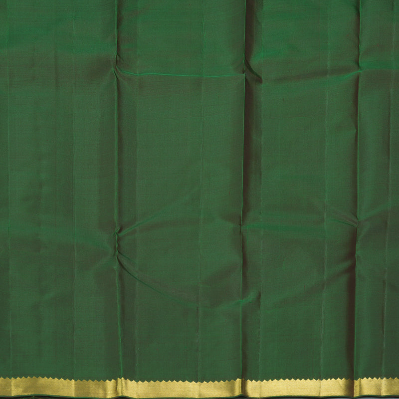 Hayagrivas Handloom Olive Green Kanjivaram Silk Saree KBE2086A17-1