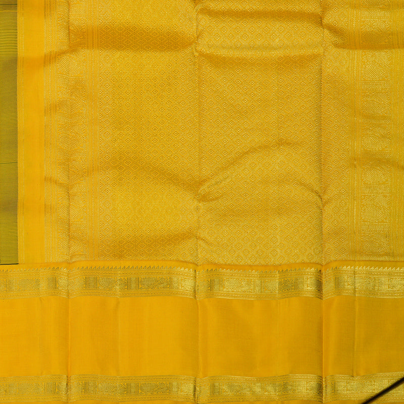 Hayagrivas Handloom Wine Purple Kanjivaram Silk Saree with Yellow Border KBE2086A6-1