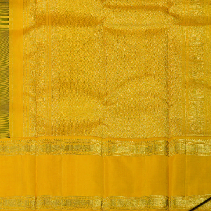 Hayagrivas Handloom Wine Purple Kanjivaram Silk Saree with Yellow Border KBE2086A6-1