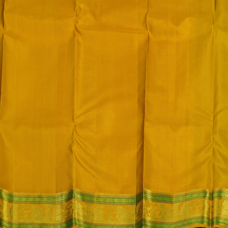 Hayagrivas Handloom Wine Purple Kanjivaram Silk Saree with Mustard Border KBE2088A3-3