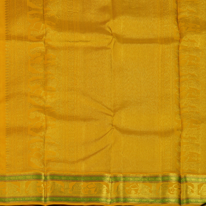 Hayagrivas Handloom Wine Purple Kanjivaram Silk Saree with Mustard Border KBE2088A3-3