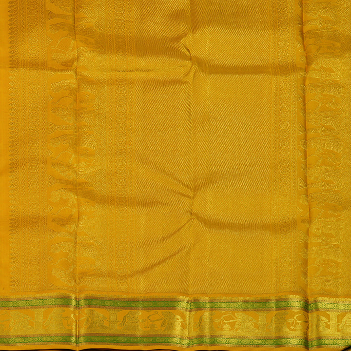 Hayagrivas Handloom Wine Purple Kanjivaram Silk Saree with Mustard Border KBE2088A3-3