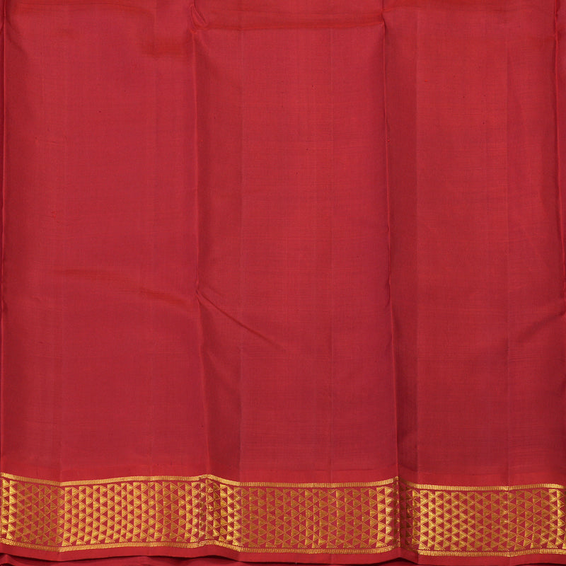 Hayagrivas Handloom Fluorescent Green Kanjivaram Silk Saree with Red Border KBE2088A5-1