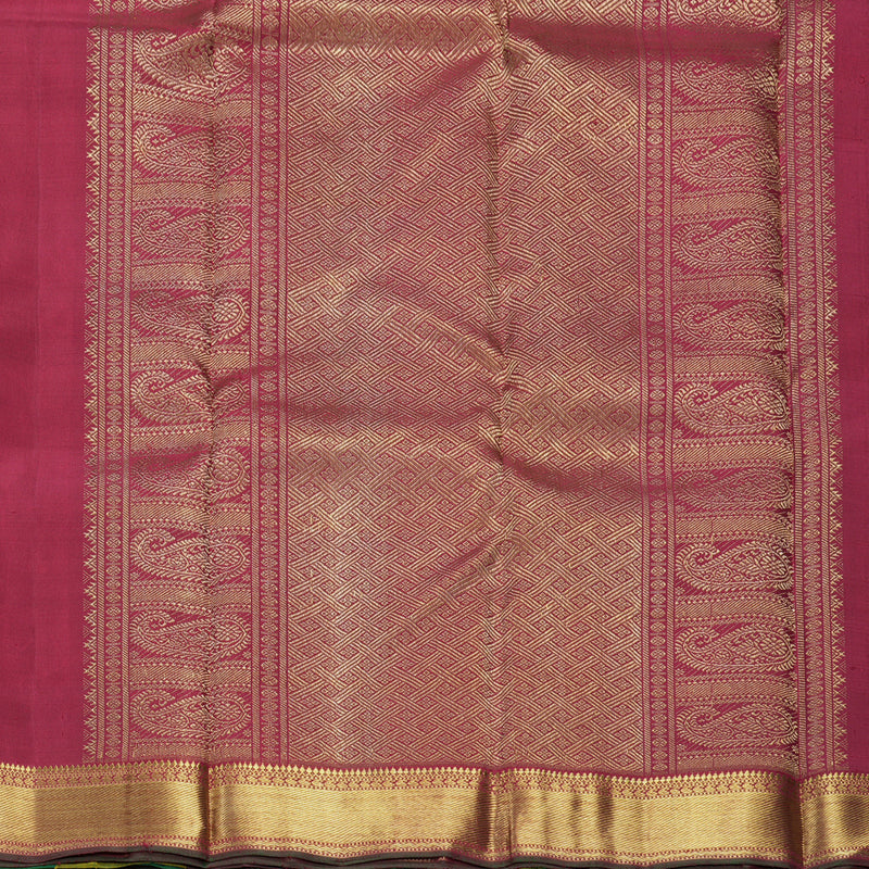 Hayagrivas Handloom Multicolour Checks Kanjivaram Silk Saree KBE2097A1-1