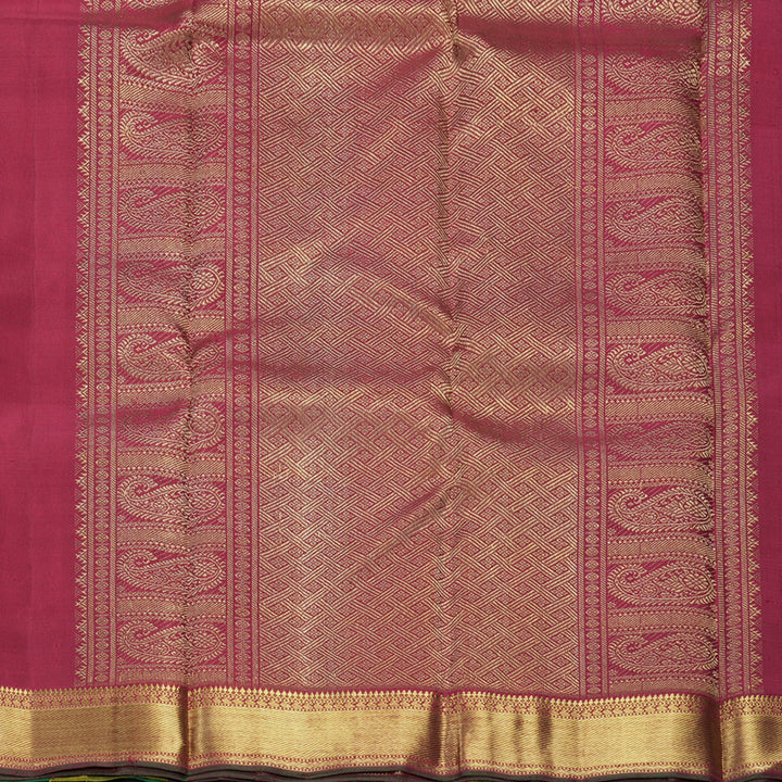 Hayagrivas Handloom Multicolour Checks Kanjivaram Silk Saree KBE2097A1-1