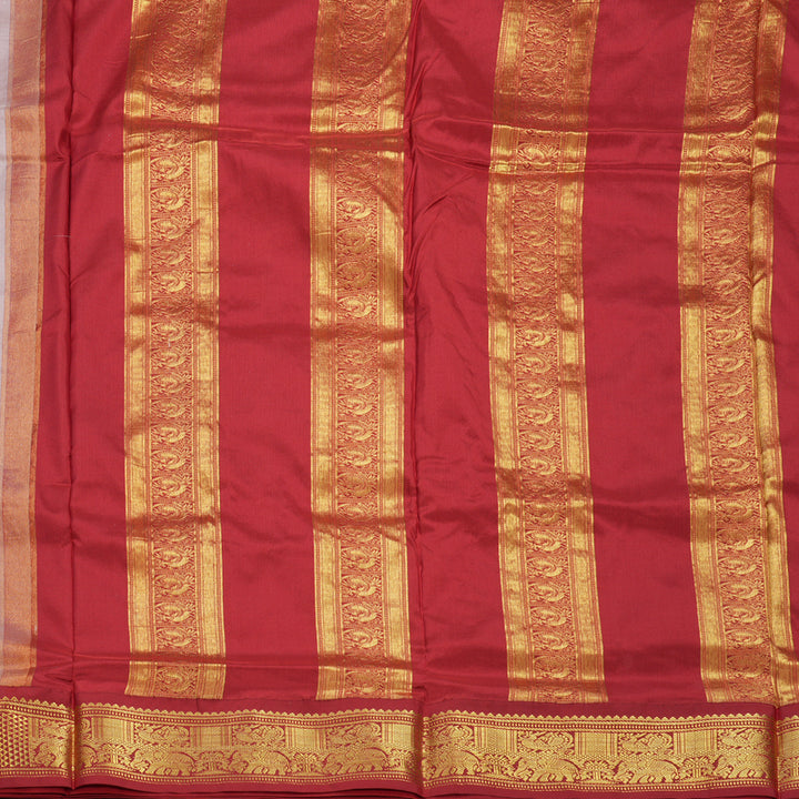 Hayagrivas Handloom Onion Pink Ten Yards Silk Saree KBE2099A1-55