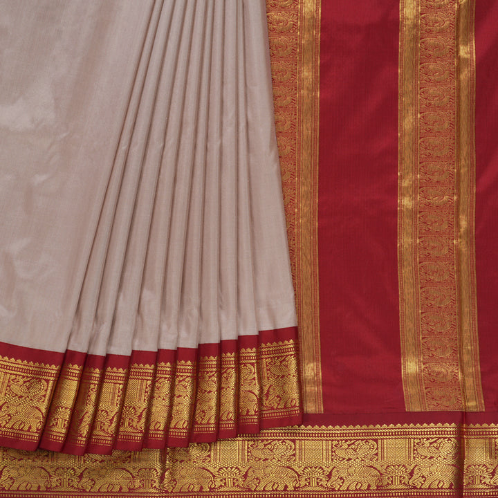 Hayagrivas Handloom Onion Pink Ten Yards Silk Saree KBE2099A1-55