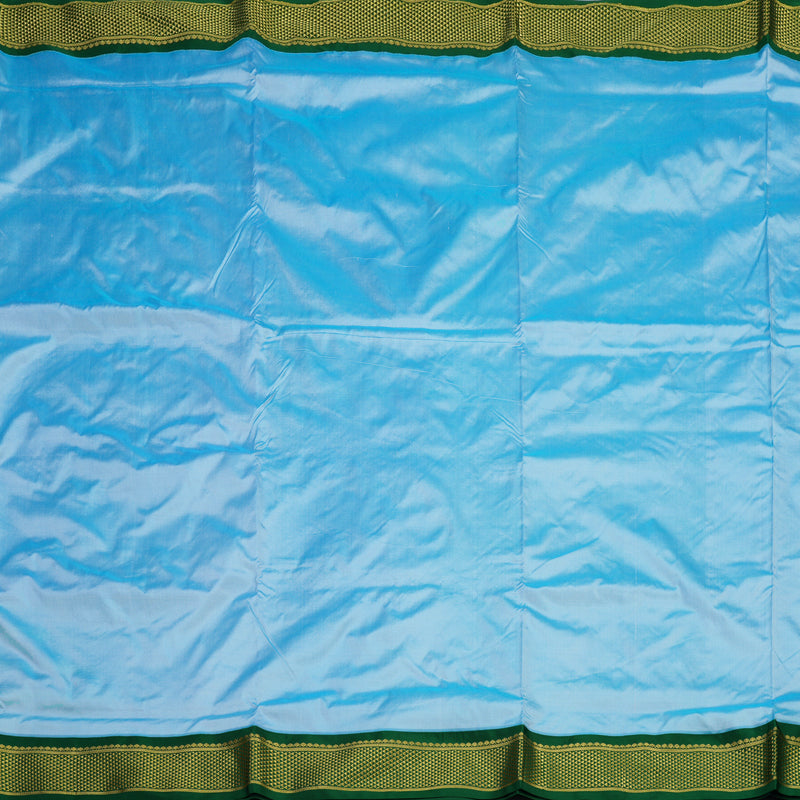 Hayagrivas Handloom Powder Blue Ten Yards Silk Saree KBE2099A1-74