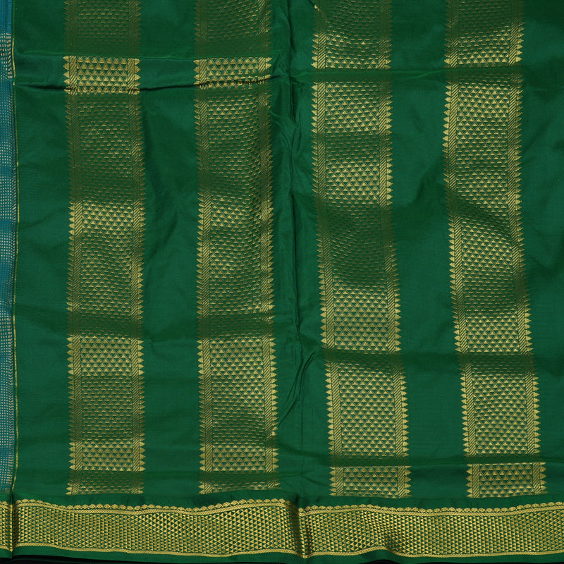 Hayagrivas Handloom Powder Blue Ten Yards Silk Saree KBE2099A1-74