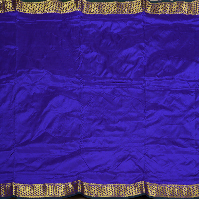 Hayagrivas Blue Handloom Kanjivaram Ten Yards Silk Saree KBE209D1-1