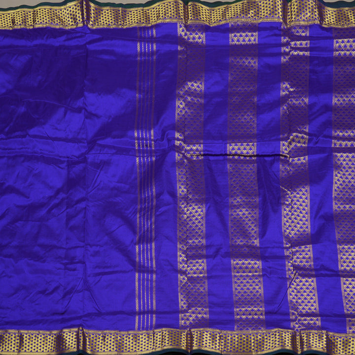 Hayagrivas Blue Handloom Kanjivaram Ten Yards Silk Saree KBE209D1-1