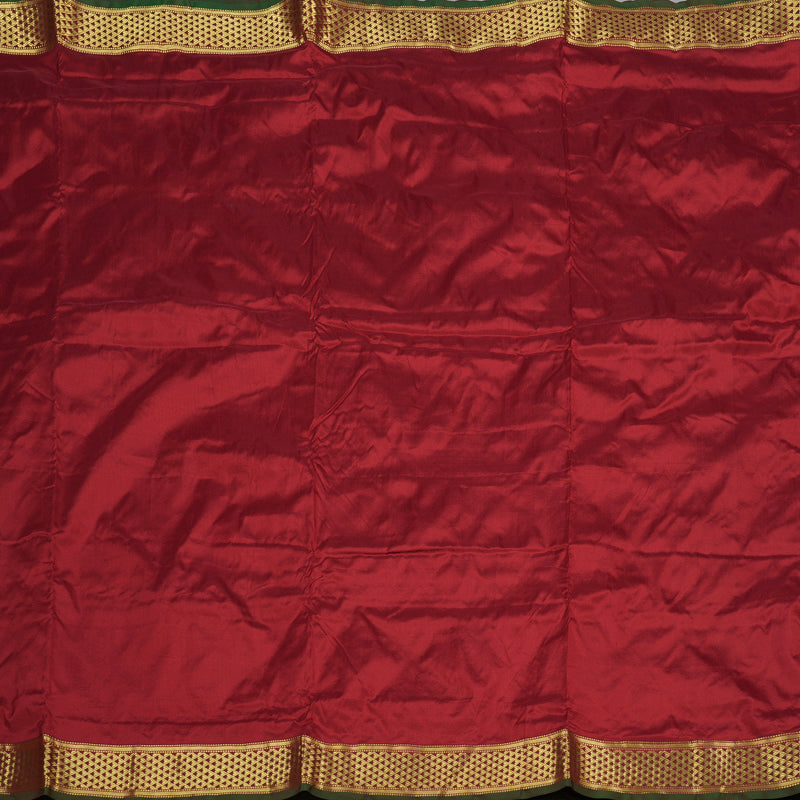 Hayagrivas Maroon Handloom Kanjivaram Ten Yards Silk Saree KBE209D1-3