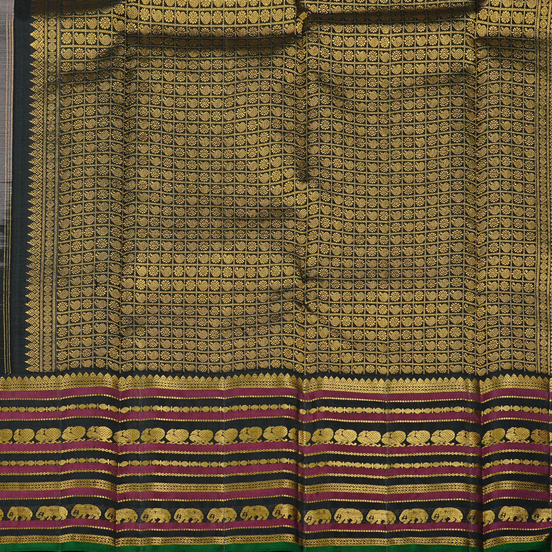 Hayagrivas Handloom Kanjivaram Silk Saree in Magnificent Peach Pink KBE20D10-2