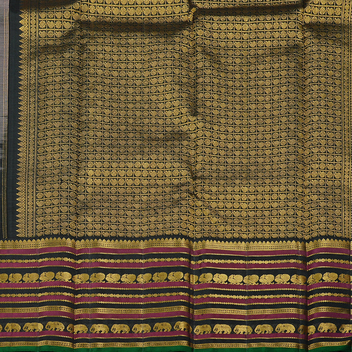 Hayagrivas Handloom Kanjivaram Silk Saree in Magnificent Peach Pink KBE20D10-2