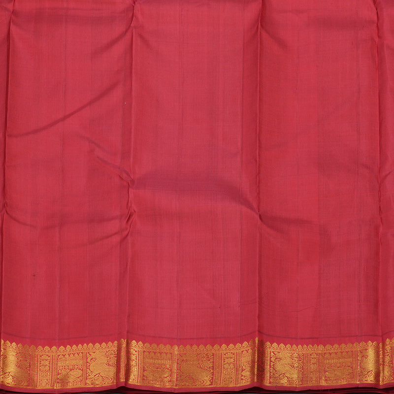 Hayagrivas Handloom Fluorescent Green Kanjivaram Silk Saree with Maroon Border KBE20D8-3