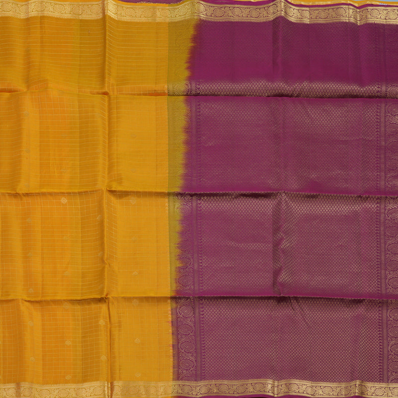 Hayagrivas Yellow Handloom Soft Silk Saree KBE2102A5-1