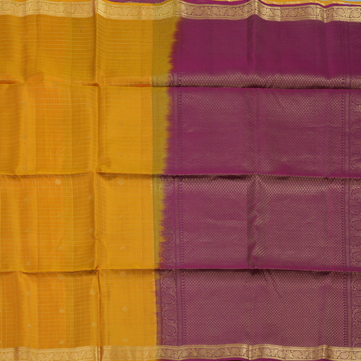 Hayagrivas Yellow Handloom Soft Silk Saree KBE2102A5-1