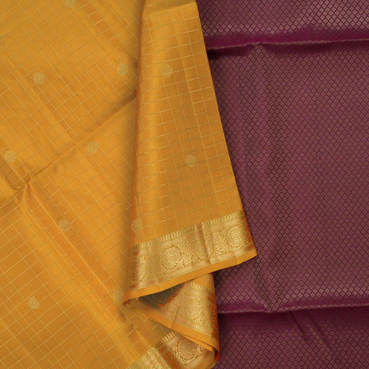 Hayagrivas Yellow Handloom Soft Silk Saree KBE2102A5-1