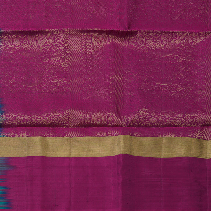 Hayagrivas Peacock Green Pure Soft Silk Saree KBE2106A19-1