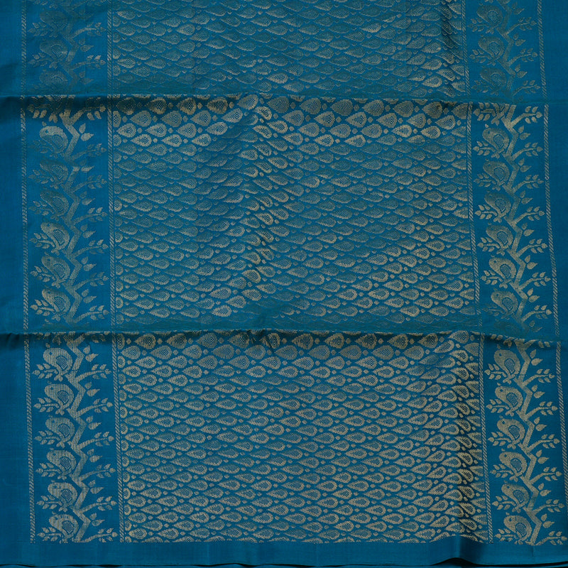Hayagrivas Ramar Blue Handloom Soft Silk Saree KBE2106A21-3