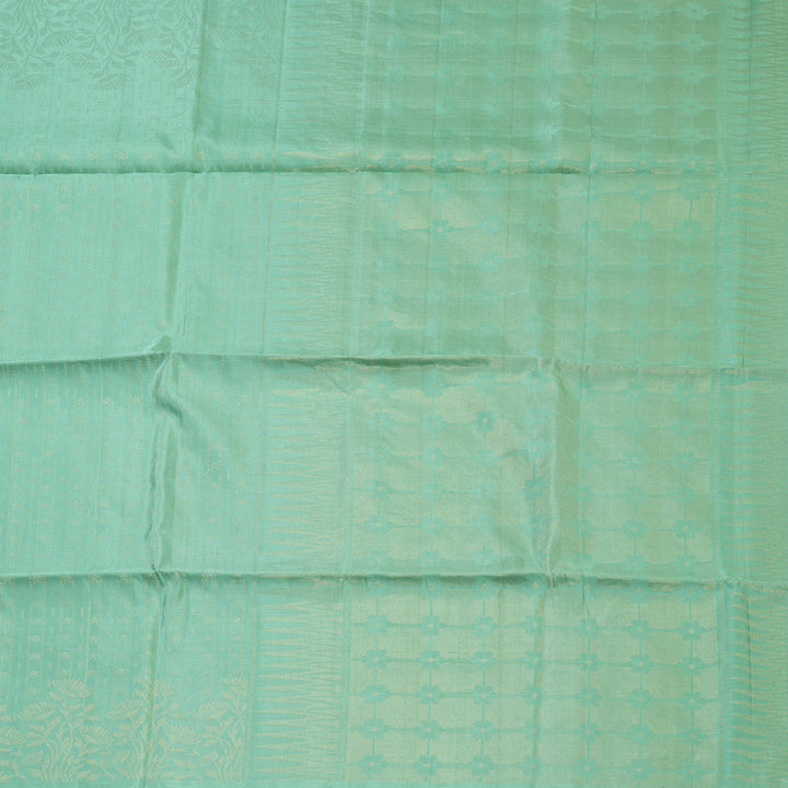 Hayagrivas Pastel Green Handloom Soft Silk Saree KBE2106A27-1