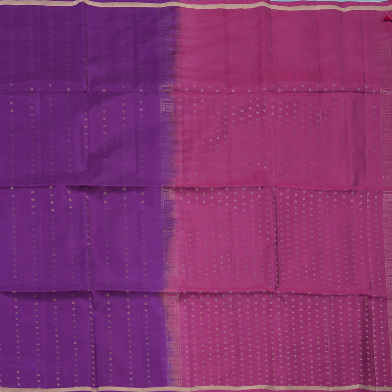 Hayagrivas Purple Handloom Soft Silk Saree KBE2106A35-1