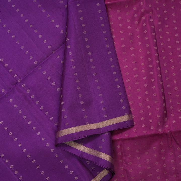 Hayagrivas Purple Handloom Soft Silk Saree KBE2106A35-1