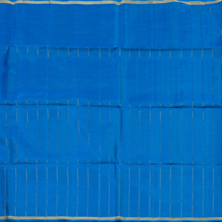 Hayagrivas Ananda Blue Handloom Soft Silk Saree KBE2106A36-2