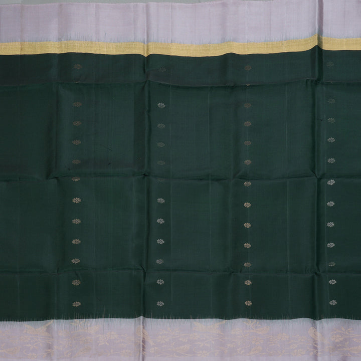 Hayagrivas Bottle Green Handloom Soft Silk Saree KBE2106A57-3