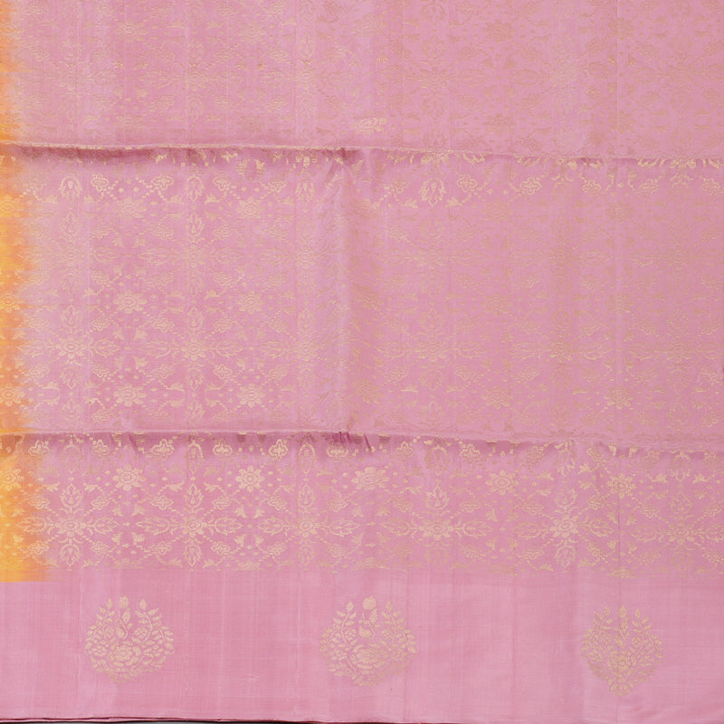 Hayagrivas Yellow Handloom Soft Silk Saree KBE2106A58-5