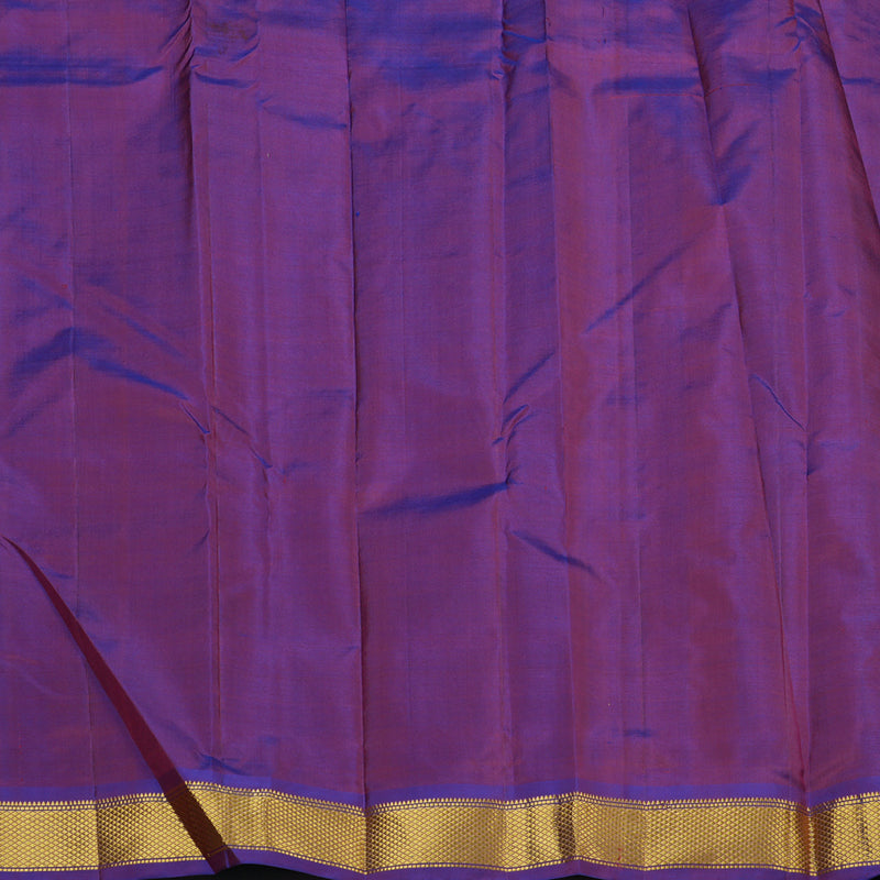 Hayagrivas Maroon Handloom Kanjivaram Silk Saree with Purple Border KBE210D1-8