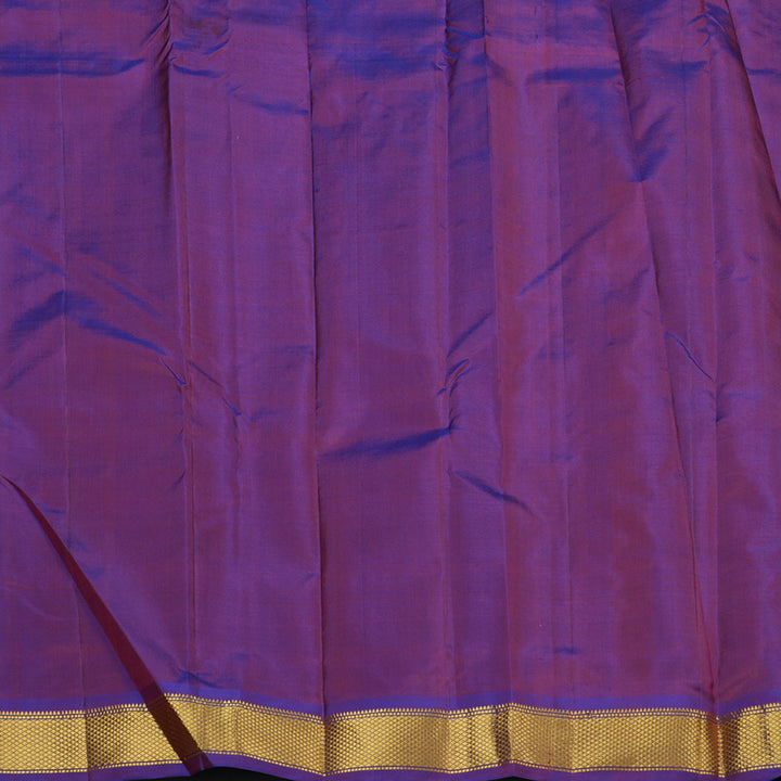 Hayagrivas Maroon Handloom Kanjivaram Silk Saree with Purple Border KBE210D1-8