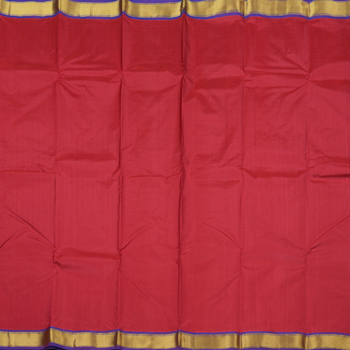 Hayagrivas Maroon Handloom Kanjivaram Silk Saree with Purple Border KBE210D1-8