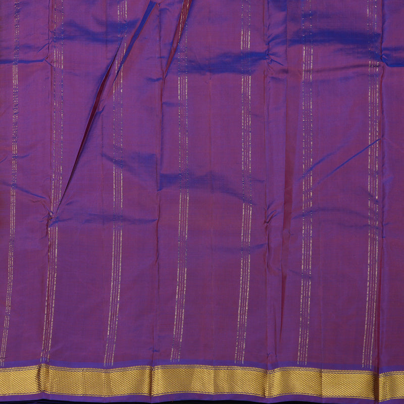Hayagrivas Maroon Handloom Kanjivaram Silk Saree with Purple Border KBE210D1-8