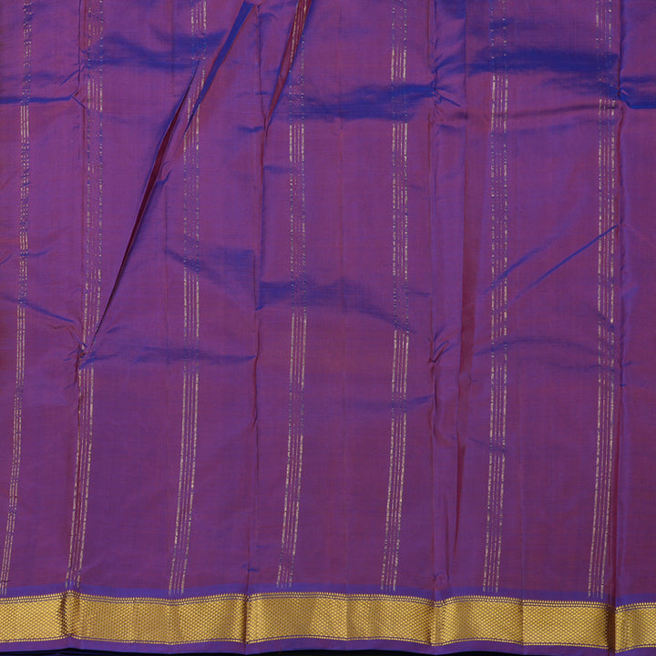 Hayagrivas Maroon Handloom Kanjivaram Silk Saree with Purple Border KBE210D1-8
