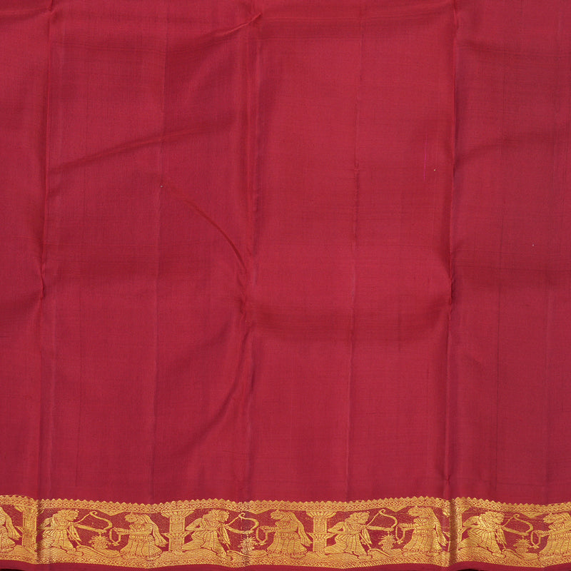 Hayagrivas Handloom White Kanjivaram Silk Saree with Ganga Jamuna Border KBE2110A6-1