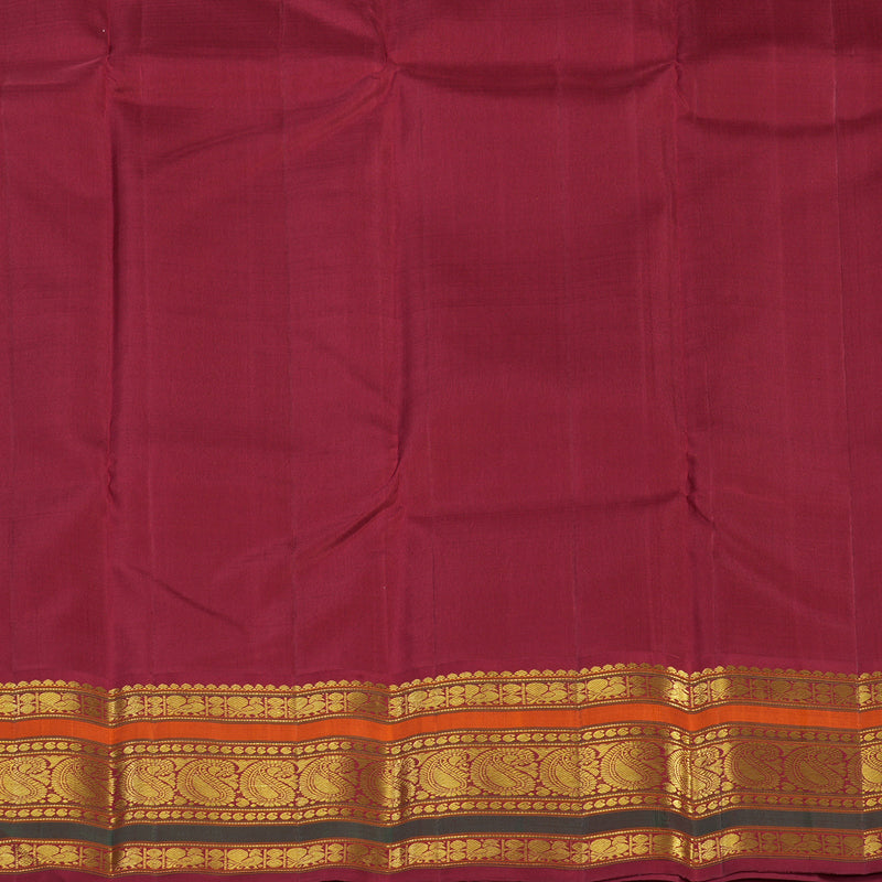 Hayagrivas Handloom Fluorescent green with maroon Kanjivaram silk saree  KBE211D2-2