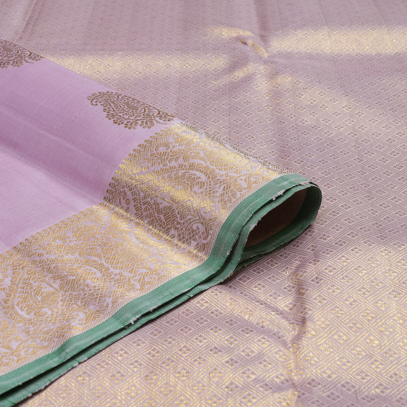 Hayagrivas Handloom Lilac Kanjivaram Silk Saree KBE2127A4-1