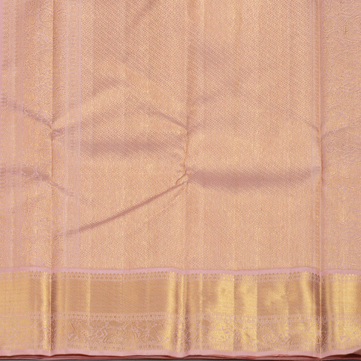 Hayagrivas Handloom Red Kanjivaram Silk Saree with Peach Pink Border KBE2210A1-3