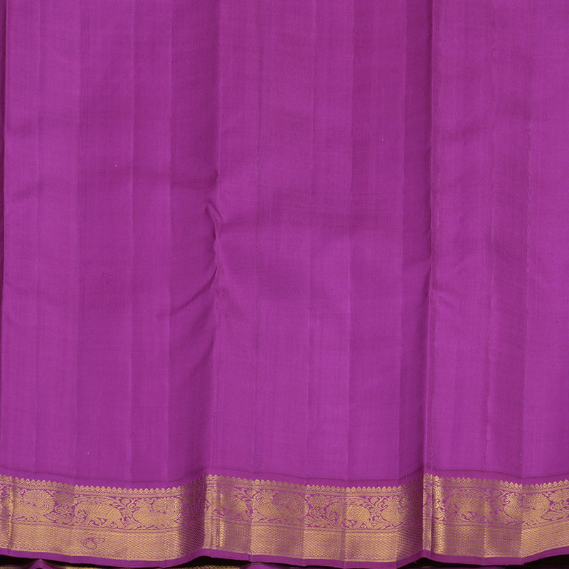 Hayagrivas Handloom Ananda Blue Kanjivaram Silk Saree with Purple Border KBE2128A3-2