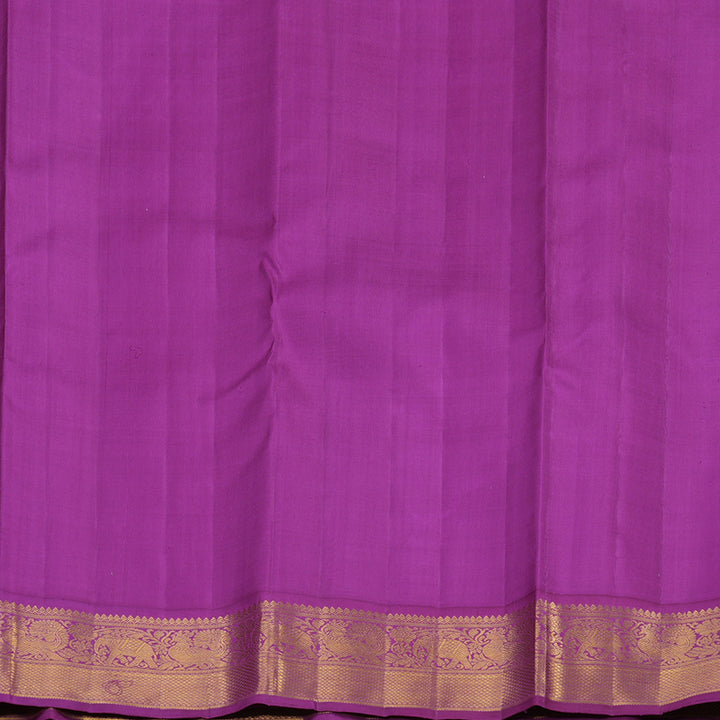 Hayagrivas Handloom Ananda Blue Kanjivaram Silk Saree with Purple Border KBE2128A3-2