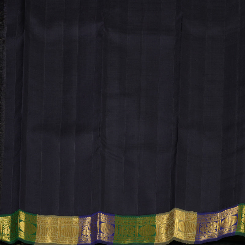 Hayagrivas Handloom Beige Kanjivaram Silk Saree with Multicolour Border KBE2128A7-1