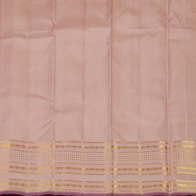 Hayagrivas Handloom Sandal Kanjivaram Silk Saree with Onion Pink Border KBE2128A8-1