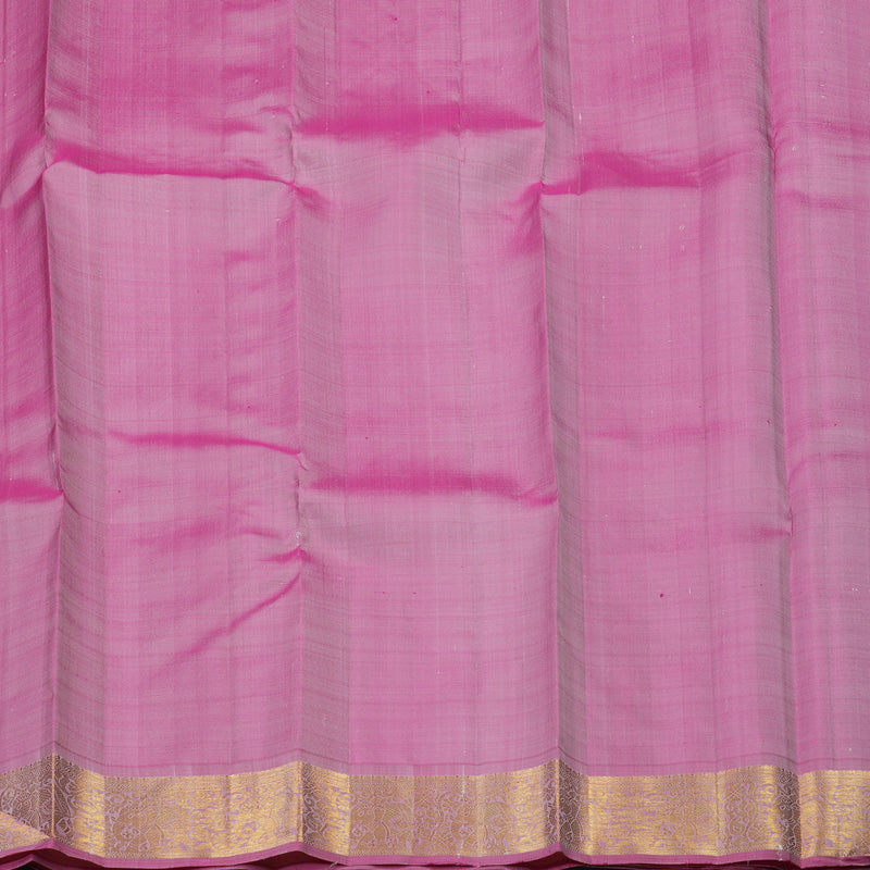 Hayagrivas Handloom Pista Green Kanjivaram Silk Saree with Rose Pink Border KBE2132A1-5