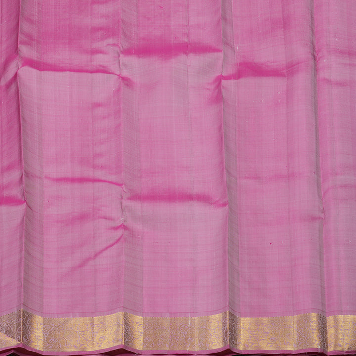 Hayagrivas Handloom Pista Green Kanjivaram Silk Saree with Rose Pink Border KBE2132A1-5