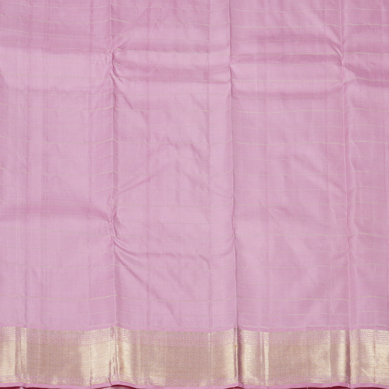 Hayagrivas Peacock Blue Handloom Kanjivaram Silk Saree with Baby Pink Border KBE213D4-1