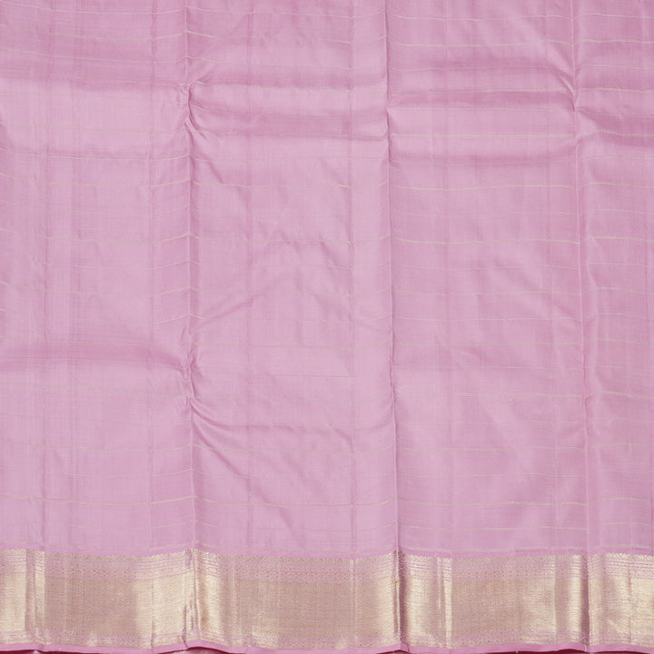 Hayagrivas Peacock Blue Handloom Kanjivaram Silk Saree with Baby Pink Border KBE213D4-1